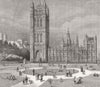 LONDON. Victoria Public Gdns, Westminster 1881 old antique print picture