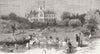 PALACES. Chateau Scott(Gladstone) 1883 old antique vintage print picture