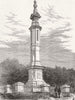 MONUMENTS. To Isaac Disraeli, father of Benjamin 1881 old antique print