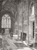 HANTS. Salisbury Chapel, Priory Church, Christchurch 1877 old antique print