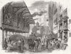 FOOD. Importation of fruit for Christmas 1849 old antique print picture