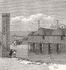 CHESHIRE. Abandoned salt works & new lake, Northwich 1887 old antique print