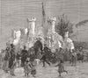 YORKS. Snow castle, Settle, Ribblesdale  1886 old antique print picture