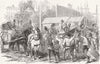 LONDON. Prince Albert being cheered, Hyde Park 1850 old antique print picture