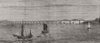 GLOS. Planned Severn rail bridge; Sharpness point 1875 old antique print