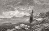 SEASCAPES. The wind on shore 1850 old antique vintage print picture
