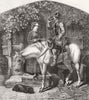 FINE ARTS. The Stirrup Cup 1850 old antique vintage print picture