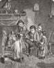 ARTISTS. Rustic artist drawing from nature 1852 old antique print picture