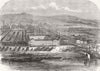 BELGIUM. Conflict, Seraing ironworks 1869 old antique vintage print picture