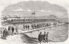 EGYPT. Suez. Sluice between Mediterranean, Lakes 1869 old antique print