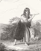 CHILDREN. Denise(Lamartine)stone-cutter St Point 1852 old antique print