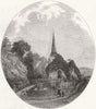 TOWNS. The village bridal 1852 old antique vintage print picture