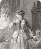 PRETTY LADIES. There! he's gone! 1852 old antique vintage print picture