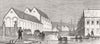 STAFFS. Floods-sketch, Burton-on-Trent 1875 old antique vintage print picture