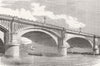 LONDON. Plan for wider London Bridge 1875 old antique vintage map chart