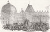 FRANCE. Troops & people, Tuileries courtyard 1848 old antique print picture