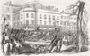FRANCE. Seizure of artillery, Italian Boulevards 1848 old antique print
