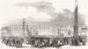 FRANCE. Crowd, place De La Concorde 1848 old antique vintage print picture