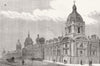 LONDON. New poultry market, West Smithfield 1875 old antique print picture