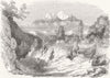 NEPAL. Goosain-than-Chundurgiri 1855 old antique vintage print picture