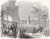 ROME. Troops marching to Papal States 1848 old antique vintage print picture
