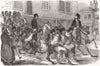 KOSOVO. Bey of Pristina marching to join Pacha 1849 old antique print picture