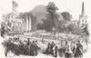 LEICS. Fete, Coleorton Hall, for George Beaumont  1849 old antique print