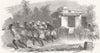 INDIA. Travelling-officers joining n army, service 1850 old antique print