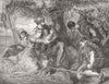 ITALY. Francesco Novello Di Carrara & Taddea escape 1850 old antique print