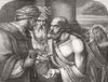RELIGIOUS. The covenant of Judas 1850 old antique vintage print picture