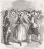 THEATRE. Piccolomini, La Figlia Del Reggimento  1856 old antique print picture