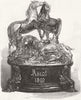 BERKS. The Ascot cup 1867 old antique vintage print picture