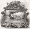 SEVRES. Porcelain vase, Ormoulu, Rossigneux, Wiese 1867 old antique print