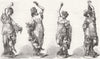 DECORATIVE. 4 Seasons, bronze statuettes 1867 old antique print picture
