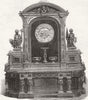 DECORATIVE. Carved oak & Ebony sideboard, Trollope 1867 old antique print
