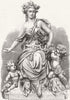 DECORATIVE. Earth, Bronze group, by Benard 1867 old antique print picture