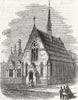 DARLINGTON. Methodist church & school, Nestfield 1867 old antique print