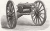 USA. Gatling's guns-gun, US Army 1867 old antique vintage print picture
