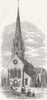 LONDON. St Stephen's Church, Lewisham 1867 old antique vintage print picture
