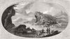 LANDSCAPES. A Landscape 1855 old antique vintage print picture