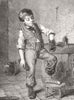 CHILDREN. A Sketch 1855 old antique vintage print picture