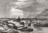 LANDSCAPES. Crab-Catchers 1861 old antique vintage print picture