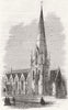 LONDON. St Stephen's Church, Poplar 1867 old antique vintage print picture