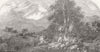 LANDSCAPES. Landscape and cattle 1859 old antique vintage print picture