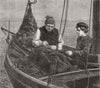 SEASCAPES. Mending jib 1871 old antique vintage print picture