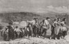 GERMANY. Haymaking, last load 1860 old antique vintage print picture