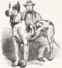 DOGS. The great American dog Prince 1857 old antique vintage print picture