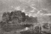 LANDSCAPES. The Harvest-moon 1855 old antique vintage print picture