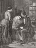 PORTRAITS. Old Schoolfellows 1855 antique vintage print picture