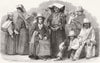 PERU. Indians of & Bolivia, South America 1864 old antique print picture